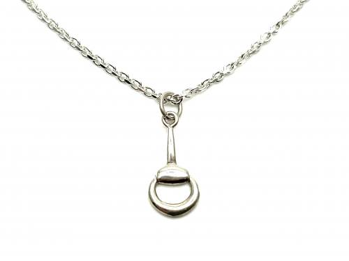 Silver Snaffle Pendant & Chain