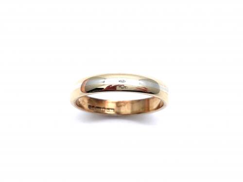 9ct Yellow & White Gold Wedding Ring