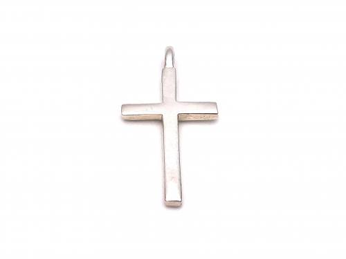 Silver Cross Plain Pendant
