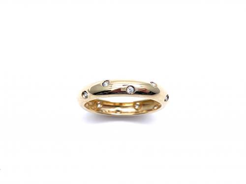 14ct Yellow Gold Plain CZ Wedding Ring