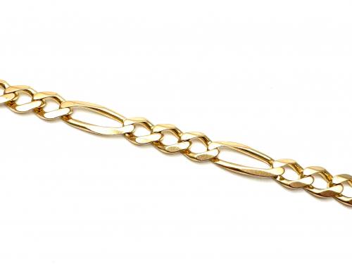 9ct Yellow Gold Figaro Bracelet