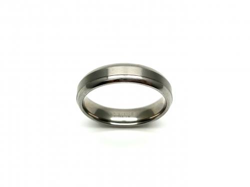 Titanium Bevelled Edge Wedding Ring