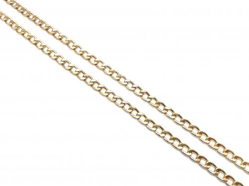 9ct Yellow Gold Flat Curb Chain