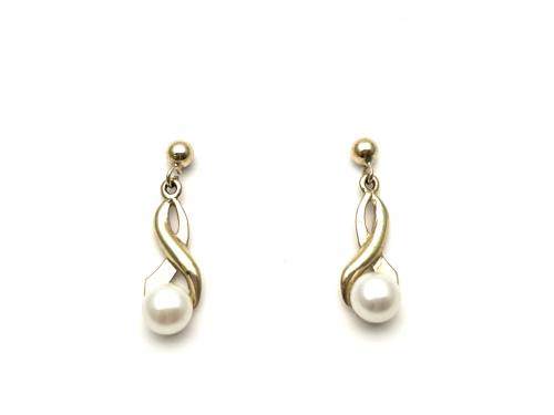 9ct Cultured Pearl Drop Earrings