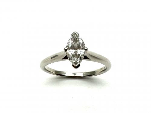Platinum Marquise Diamond Ring 0.70ct