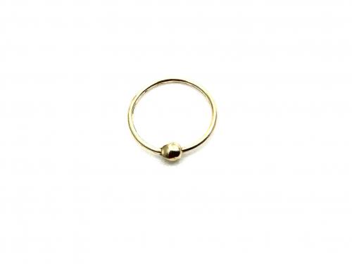 9ct Yellow Gold Nose Hoop 9mm
