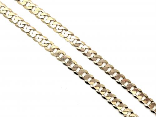 9ct Yellow Gold Curb Chain 21 Inch