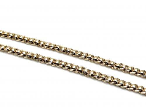 9ct Yellow Gold Rollerball Chain 20inch