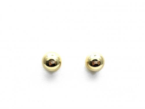 9ct Yellow Gold Ball Stud Earrings 10mm