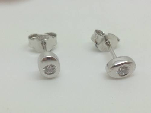 Silver Swarovski Cz Stud Earrings (0.15ct)
