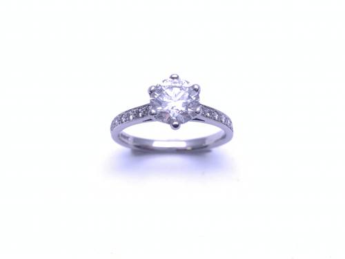 Platinum Diamond Fancy Solitaire Ring