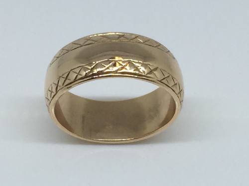 9ct Rose Gold Wedding Ring 7mm M