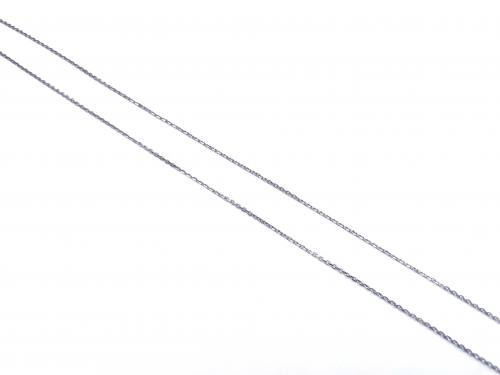 9ct White Gold Trace Chain 20 Inch