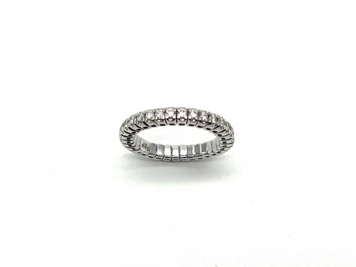 18ct Expandable Diamond Eternity Ring Size L to Z