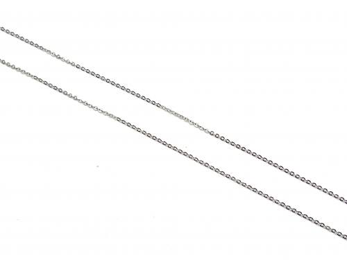 18ct White Gold Trace Chain 16 Inch