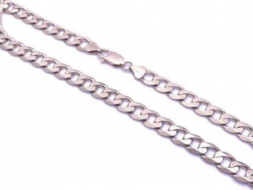 9ct Yellow Gold Flat Curb Chain 14 inch