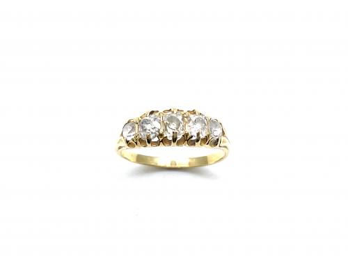 An Old Diamond 5 Stone Ring Est. 0.90ct