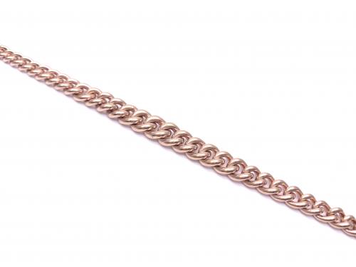 9ct Rose Gold Graduated Curb Chain