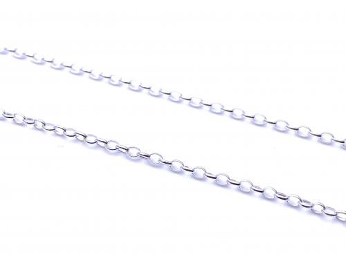 Silver Oval Belcher Chain 22 Inch