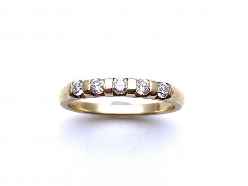 9ct Yellow Gold Diamond 5 Stone Ring