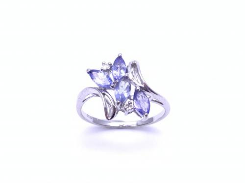9ct Tanzanite & Diamond Dress Ring
