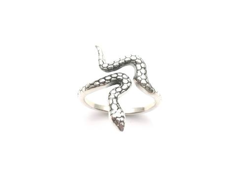 Silver Snake Design Ring