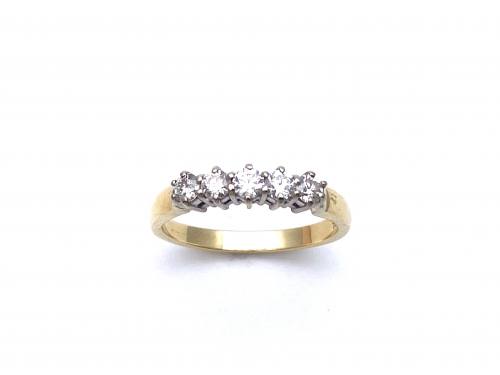 18ct Diamond 5 Stone Eternity Ring