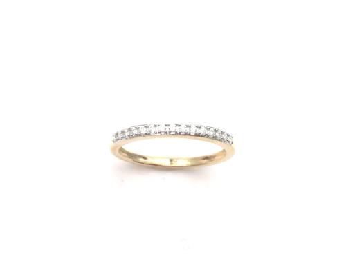 9ct Yellow Gold Diamond Half Eternity Ring