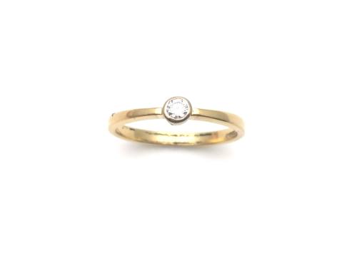 18ct Yellow Gold Diamond solitaire Ring