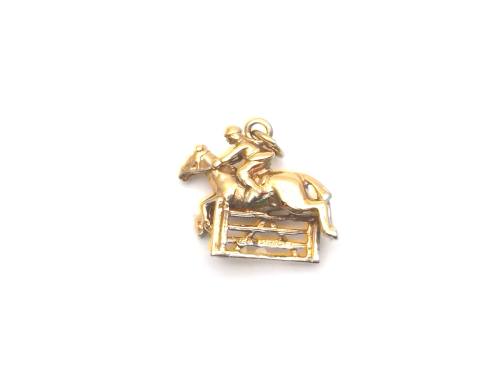 9ct Yellow Gold Show Jumping Charm