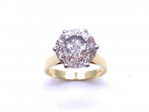 18ct Yellow Gold Diamond Solitaire Ring 5.05ct