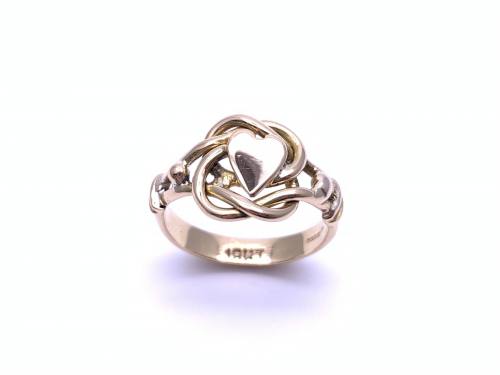 14ct Love Heart Knot Ring