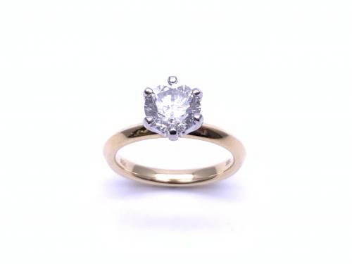 18ct Yellow Gold Diamond Solitaire Ring 1.51ct