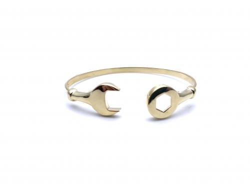 9ct Yellow Gold Babies Torque Spanner Bangle