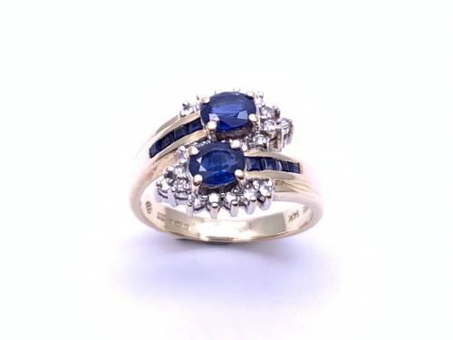 14ct Sapphire & Diamond Ring
