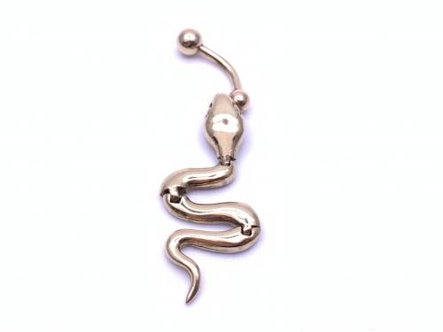 9ct Moveable Snake Belly Bar