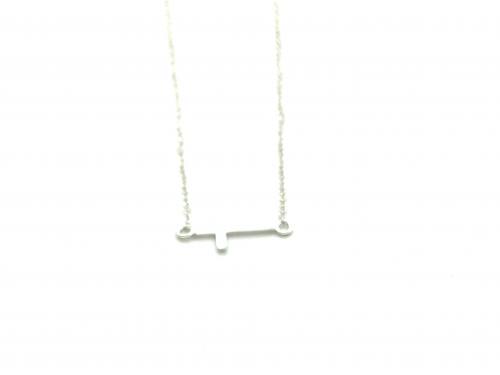 Silver Cross Detail Necklet 16-18 Inch