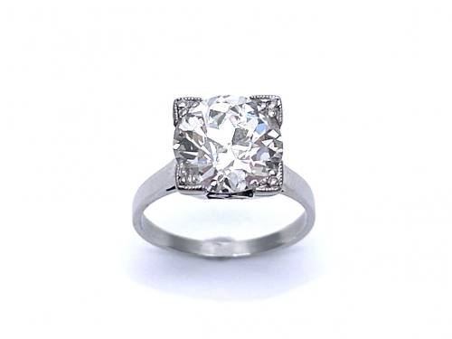 Platinum Old Cut Diamond Solitaire Ring