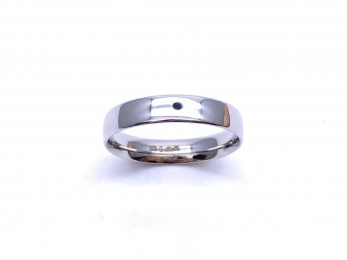 Platinum Slight Court Wedding Ring 4mm