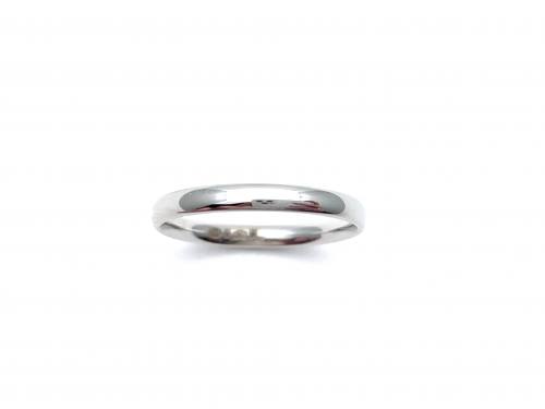 Platinum Slight Court Wedding Ring 2mm M