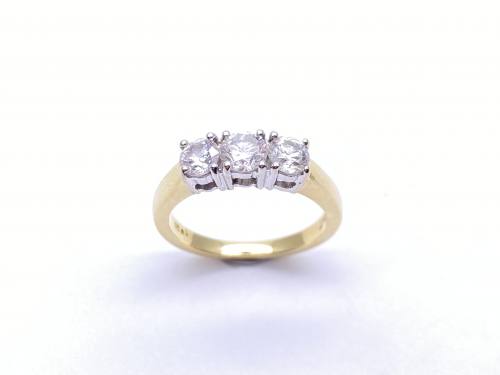 18ct Diamond 3 Stone Ring 1.06ct