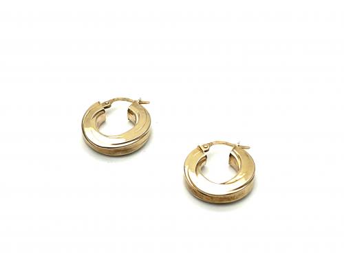 9ct Yellow Gold Square Twist Hoops