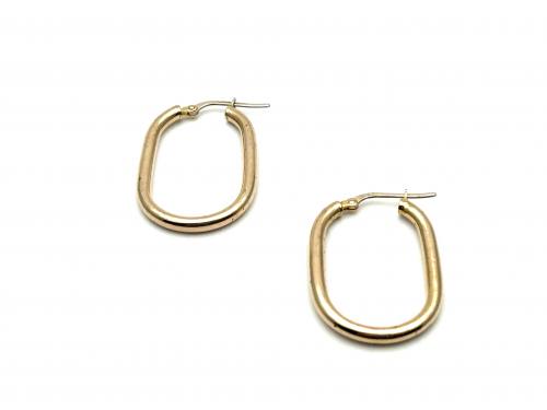 9ct Yellow Gold Square Twist Hoops