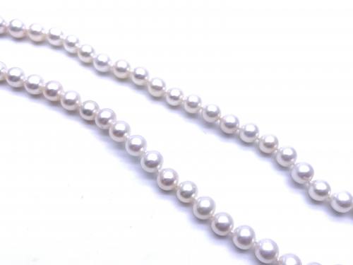 9ct Gold Pearl Necklet 18 inch