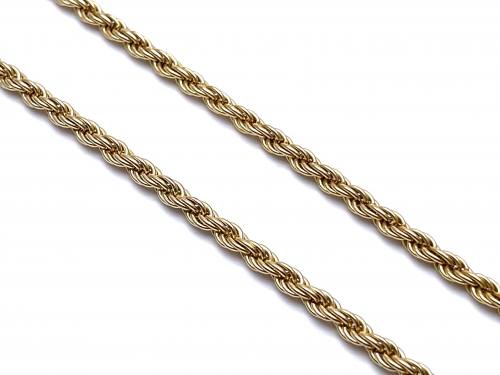 9ct Yellow Gold Solid Rope Chain 30inch