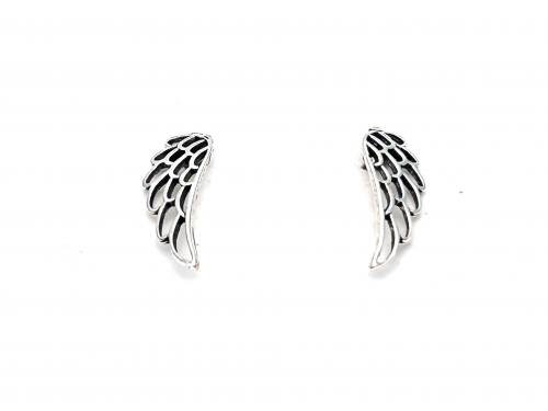 Silver Wings Crawler Earrings