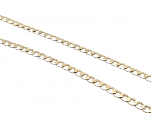 9ct Yellow Gold Curb Chain 18 Inch