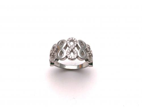 SIlver CZ Infinity Ring L