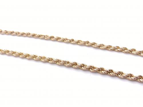 9ct Yellow Gold Rope Chain 30 Inches