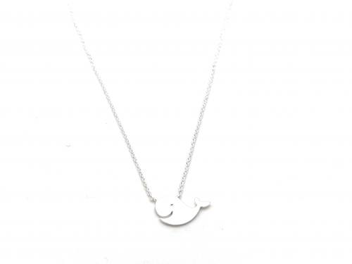 Silver Baby Whale Necklet 16-18 Inch
